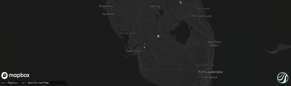 Hail map in Alva, FL on April 6, 2026