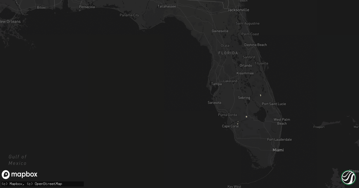 Hail map in Florida on April 6, 2026