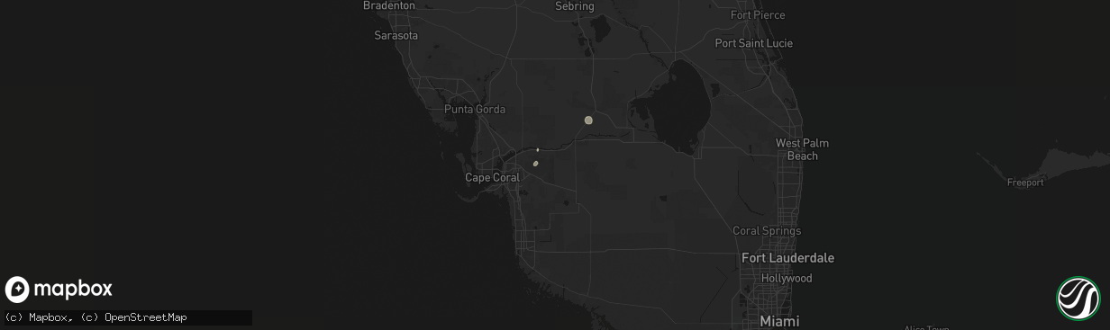 Hail map in Lehigh Acres, FL on April 6, 2026