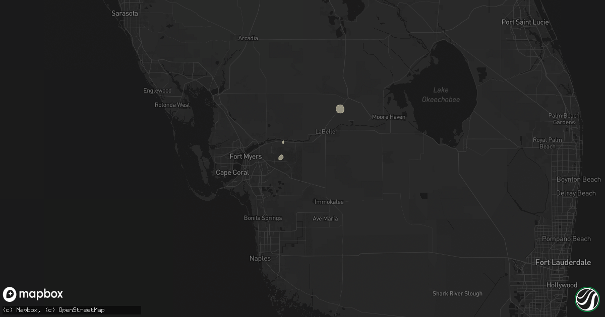 Hail map in Lehigh Acres, FL on April 6, 2026