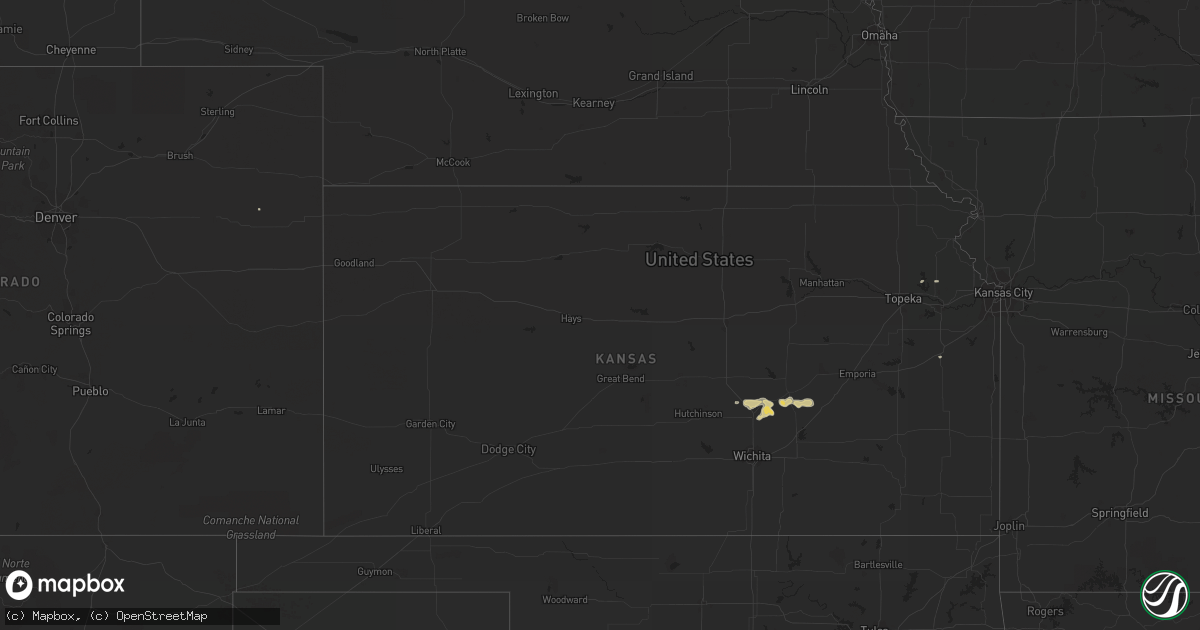 Hail map on April 7, 2011
