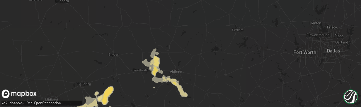 Hail map in Big Lake, TX on April 7, 2012