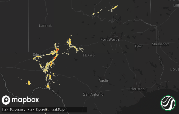 Hail map preview on 04-07-2012