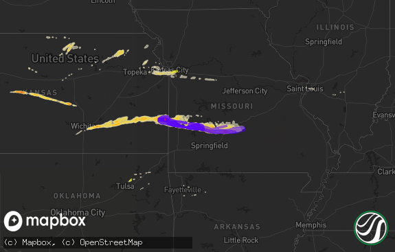 Hail map preview on 04-07-2013