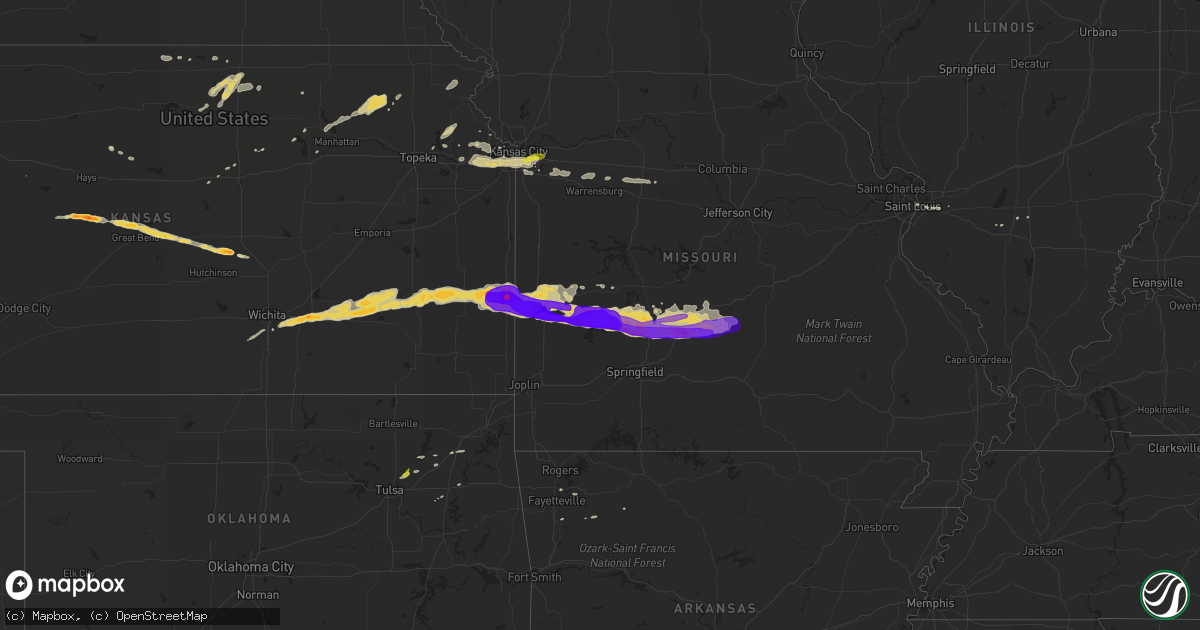 Hail map on April 7, 2013