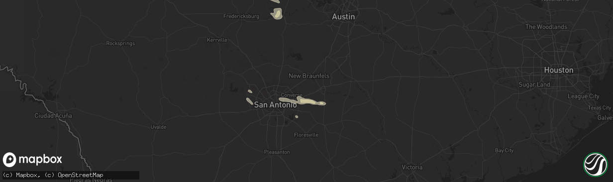 Hail map in Marion, TX on April 7, 2014