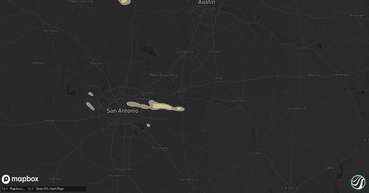 Hail map in Seguin, TX on April 7, 2014