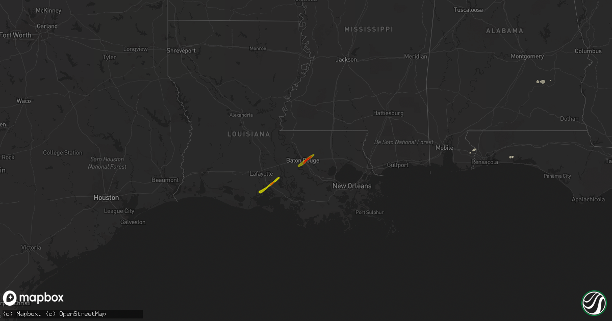 Hail map on April 7, 2014