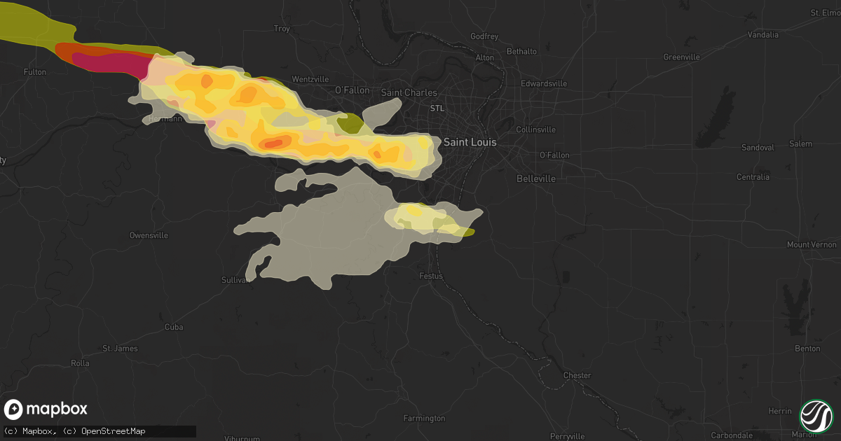 Hail map in Imperial, MO on April 7, 2015