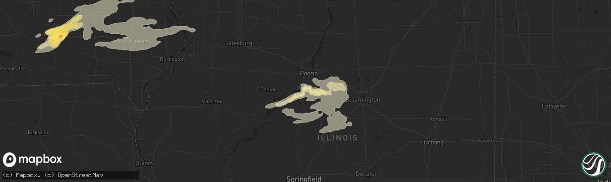 Hail map in Pekin, IL on April 7, 2015