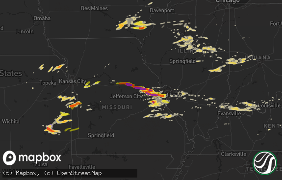 Hail map preview on 04-07-2015