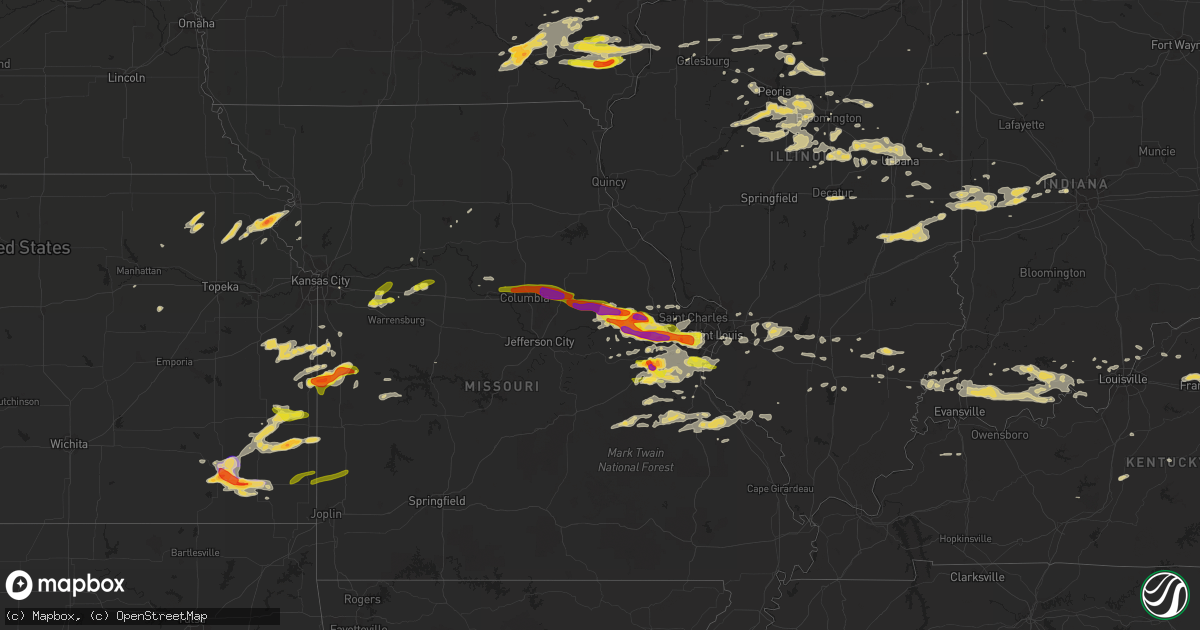 Hail map on April 7, 2015