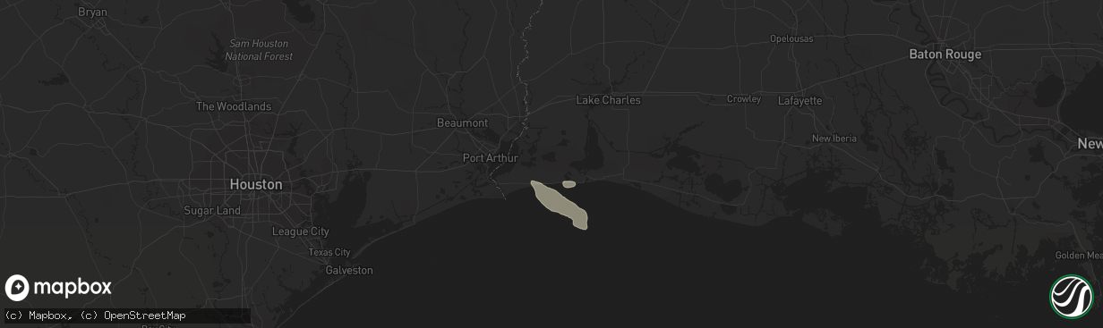 Hail map in Cameron, LA on April 7, 2018