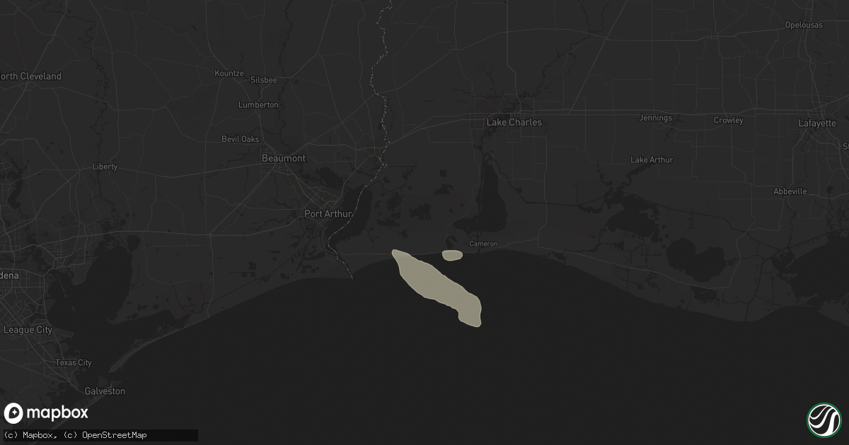 Hail map in Cameron, LA on April 7, 2018