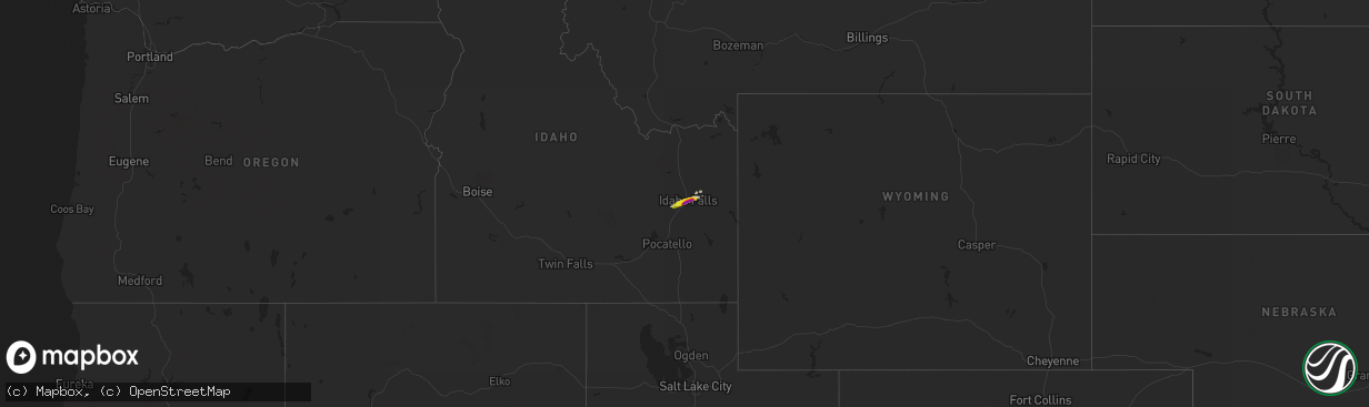 Hail map on April 7, 2018