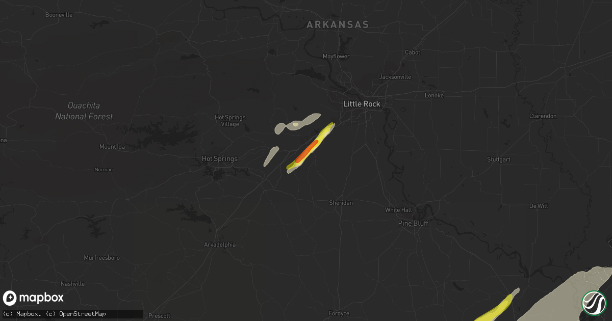 Hail map in Benton, AR on April 7, 2019