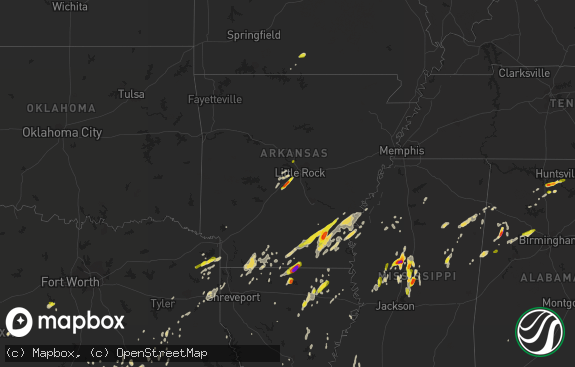 Hail map preview on 04-07-2019