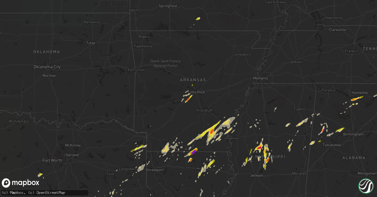Hail map on April 7, 2019