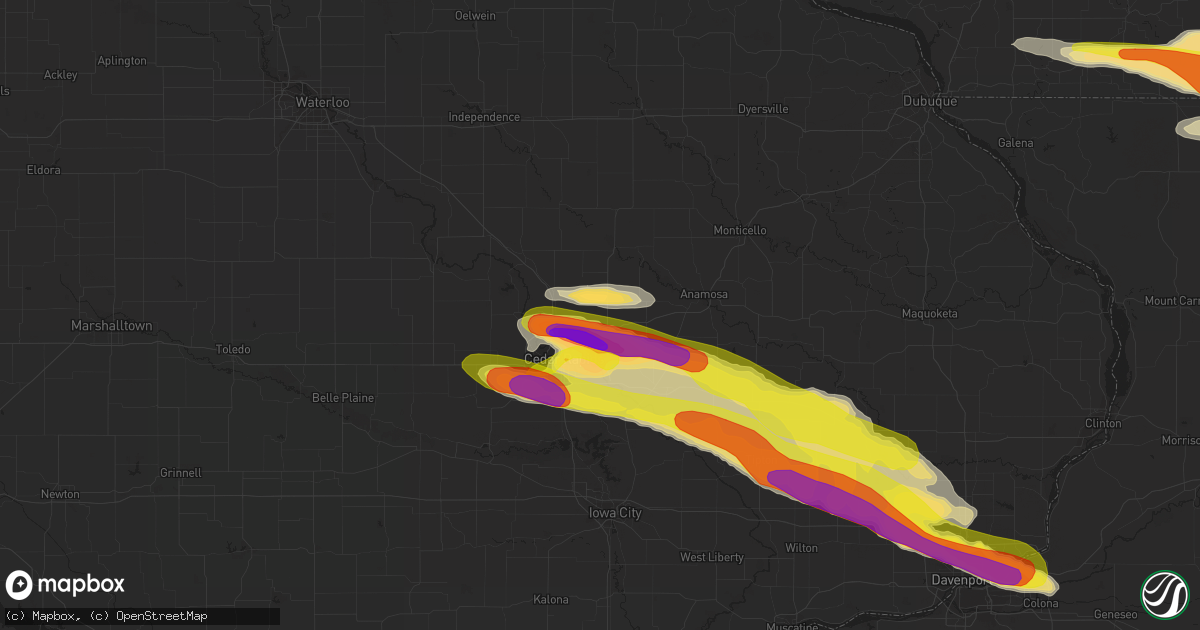 Hail map in Marion, IA on April 7, 2020