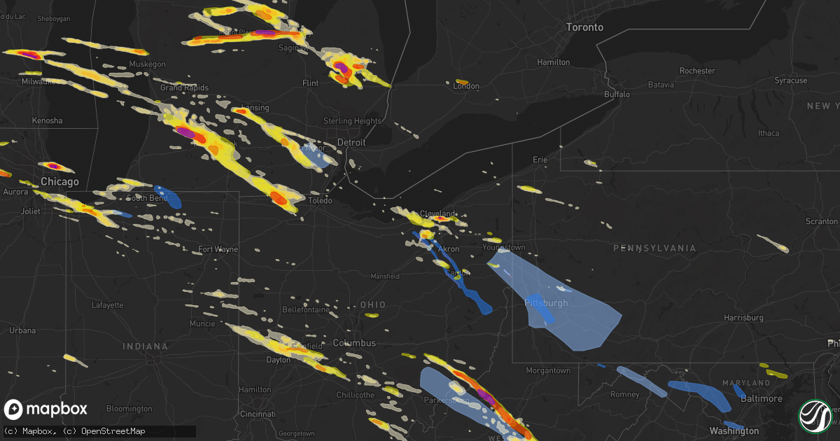 Hail map on April 7, 2020