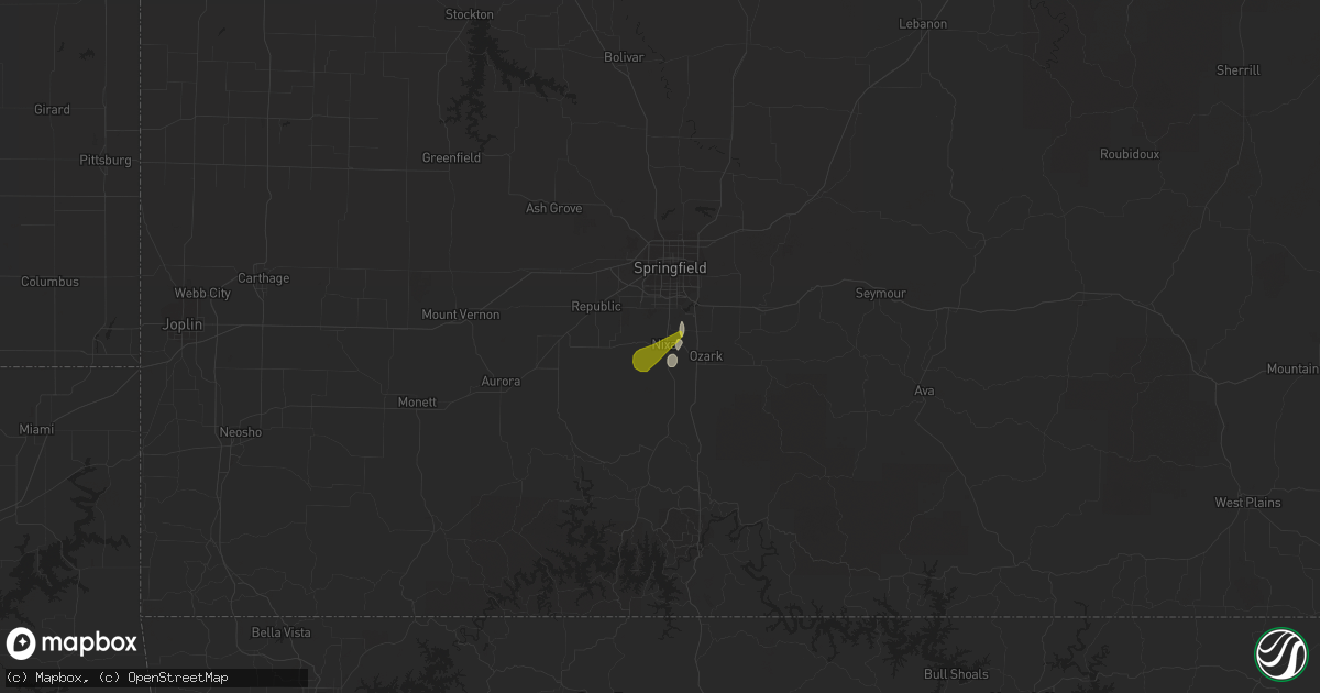 Hail map in Nixa, MO on April 7, 2021