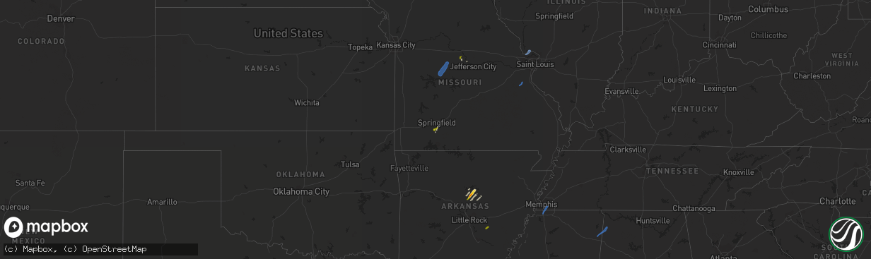 Hail map on April 7, 2021