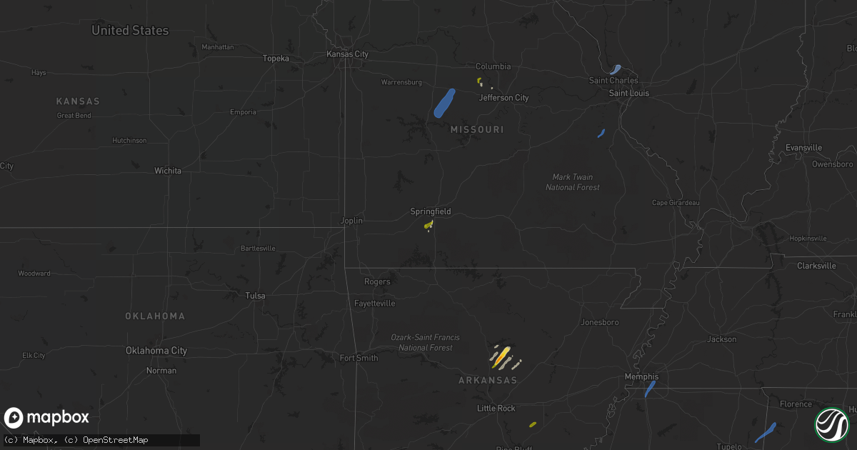 Hail map on April 7, 2021