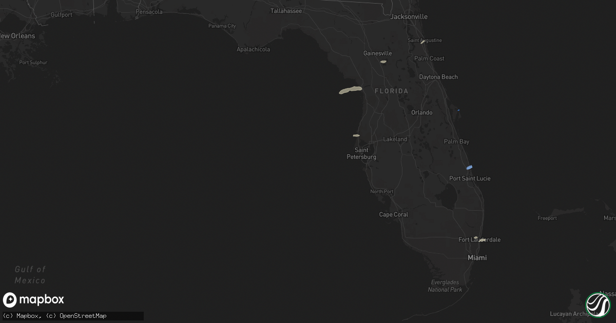 Hail map in Florida on April 7, 2022