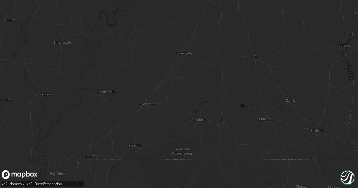 Hail map in Dulac, LA on April 7, 2023