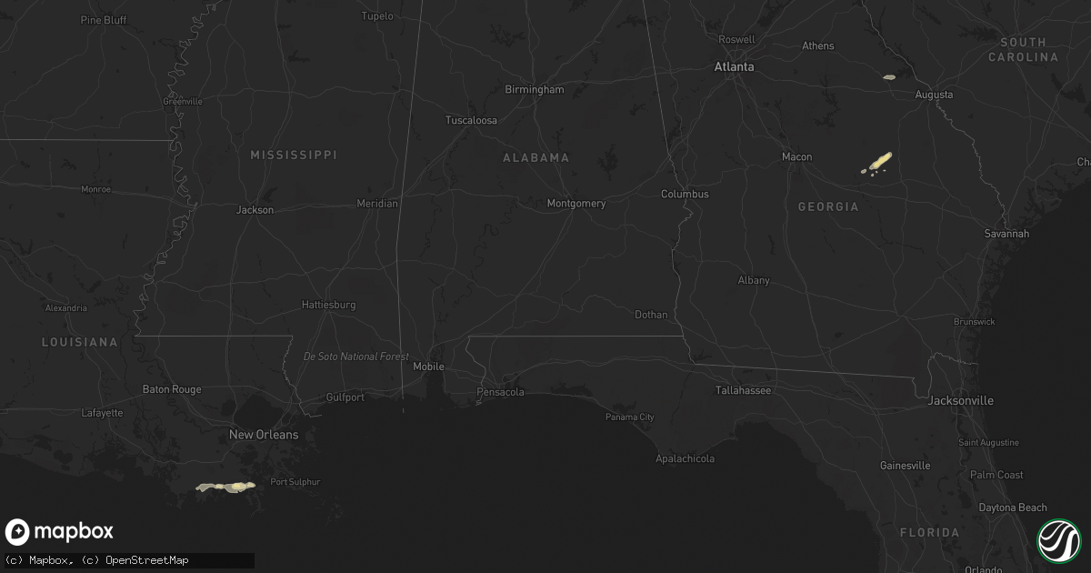 Hail map in Georgia on April 7, 2023