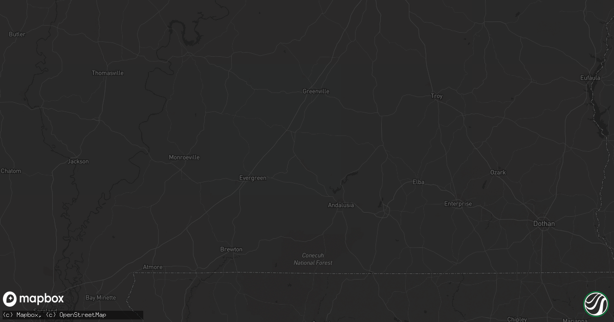 Hail map in Lockport, LA on April 7, 2023