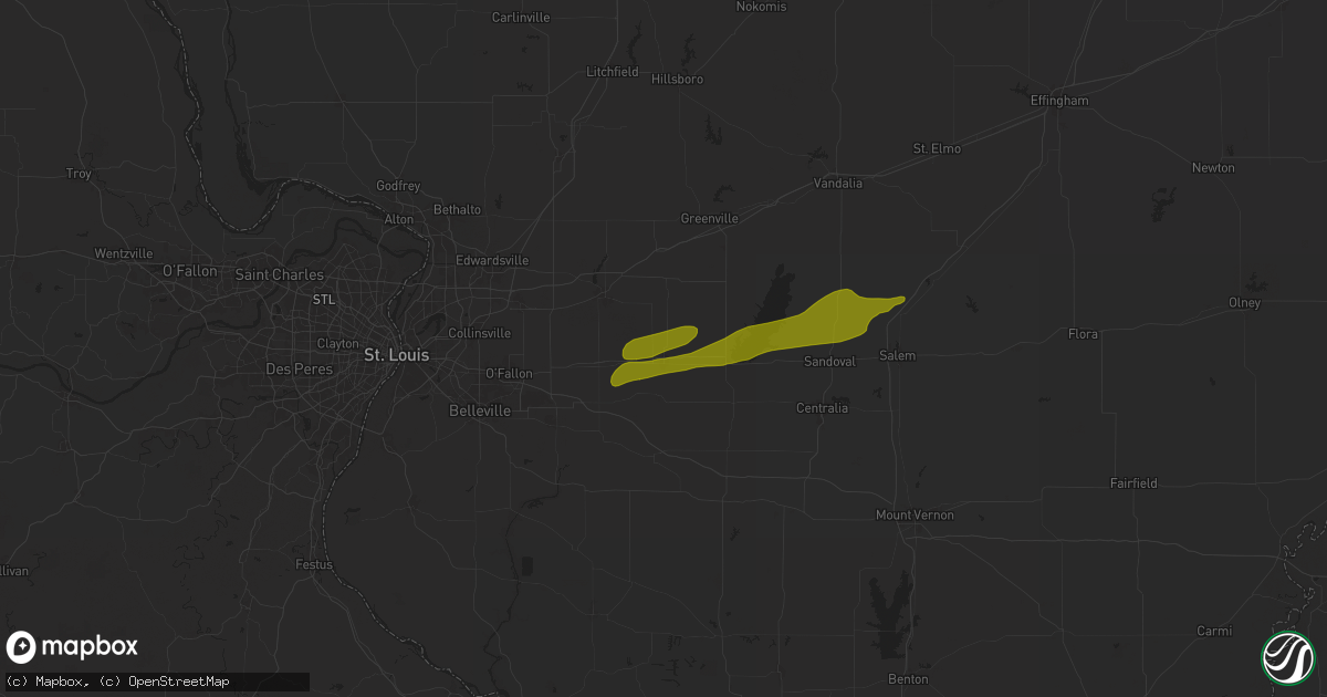 Hail map in Breese, IL on April 7, 2024
