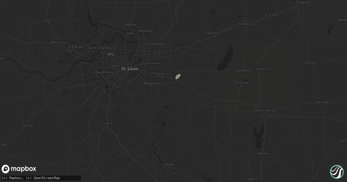 Hail map in Mascoutah, IL on April 7, 2024