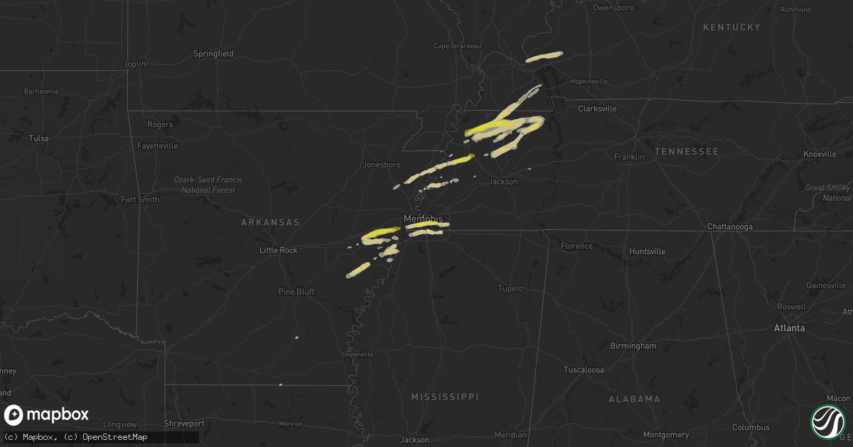 Hail map on April 7, 2024