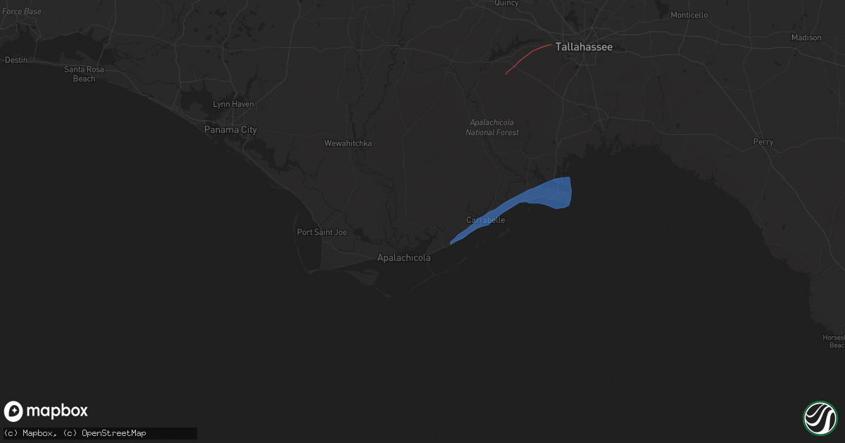 Hail map in Eastpoint, FL on April 7, 2025
