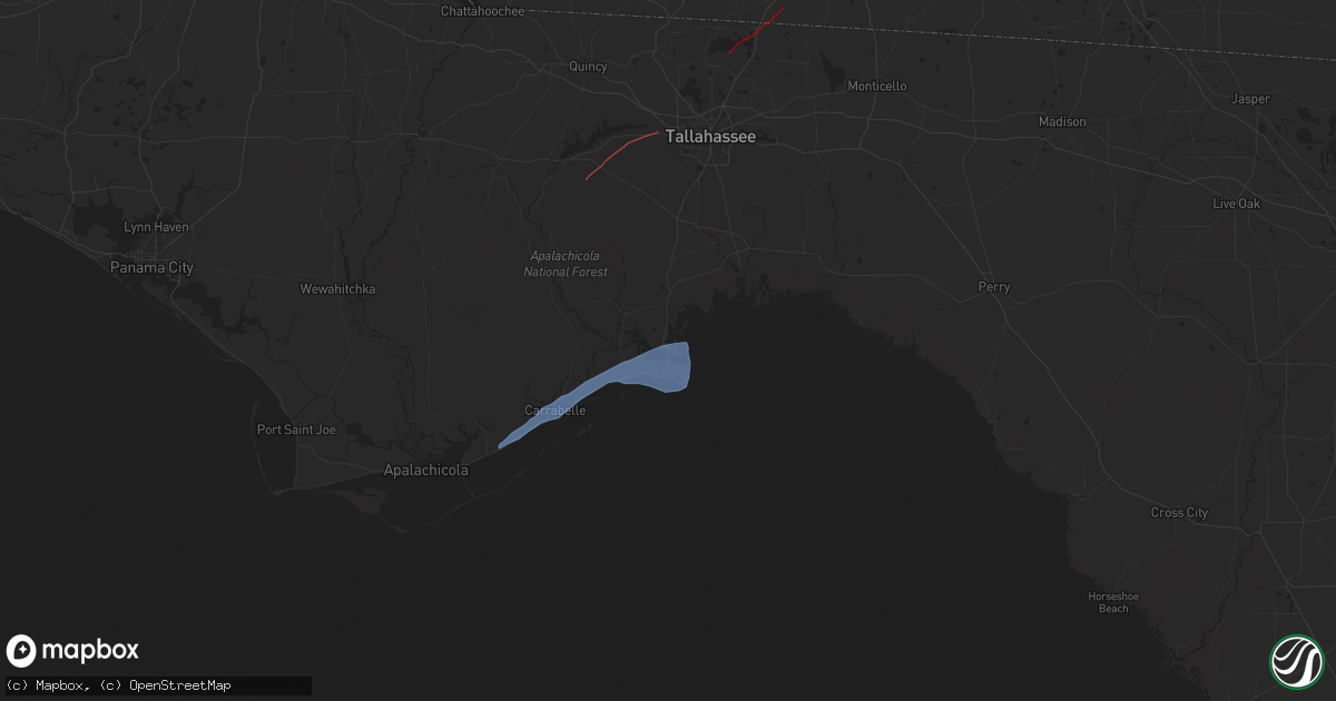 Hail map in Panacea, FL on April 7, 2025