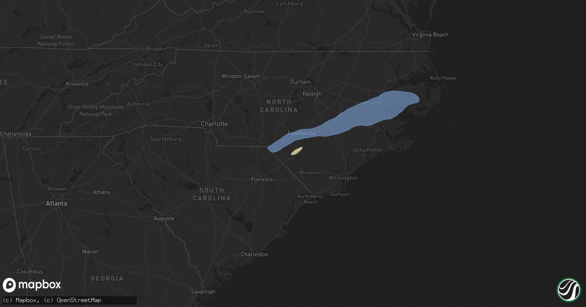 Hail map on April 7, 2025