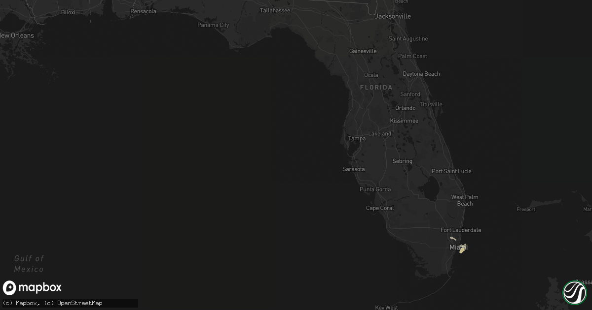 Hail map in Florida on April 7, 2026