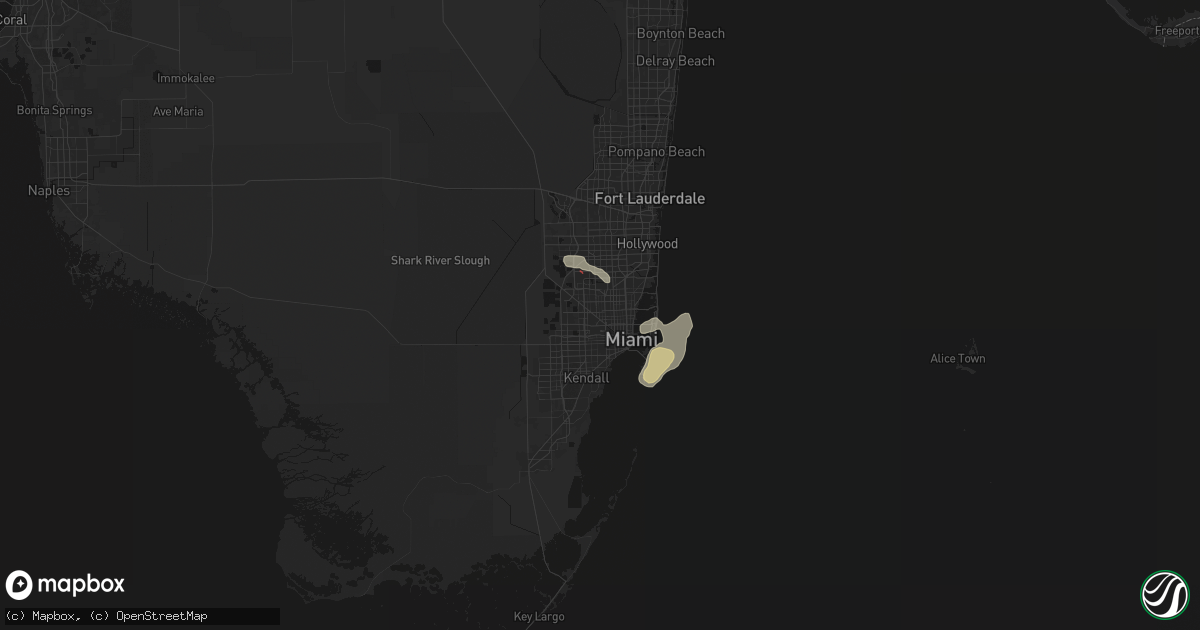 Hail map in Hialeah, FL on April 7, 2026