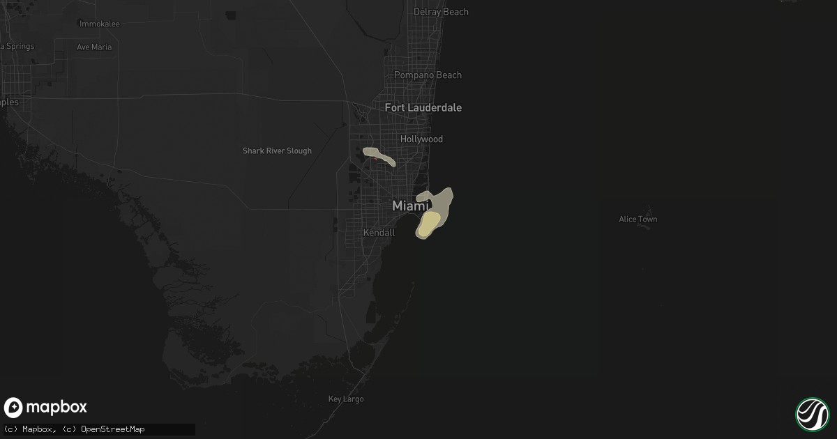 Hail map in Key Biscayne, FL on April 7, 2026