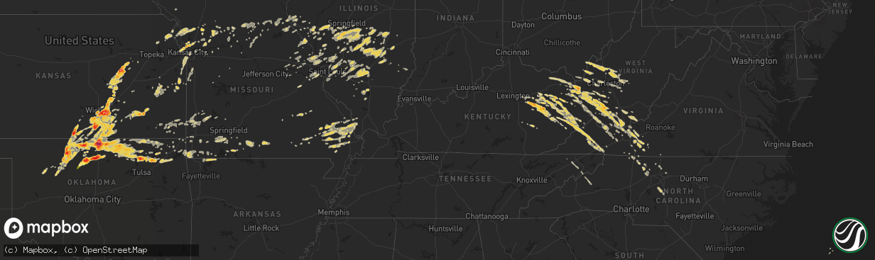 Hail map on April 8, 2011
