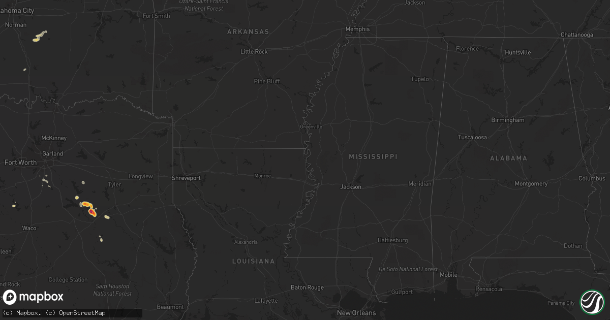 Hail map on April 8, 2012
