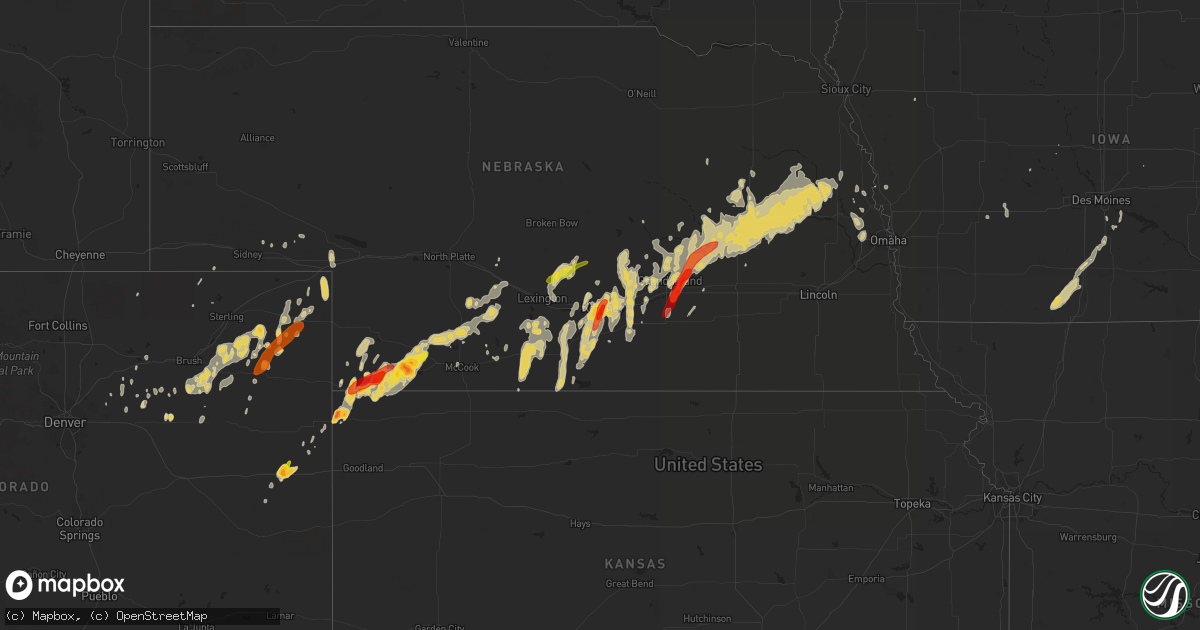 Hail map on April 8, 2013