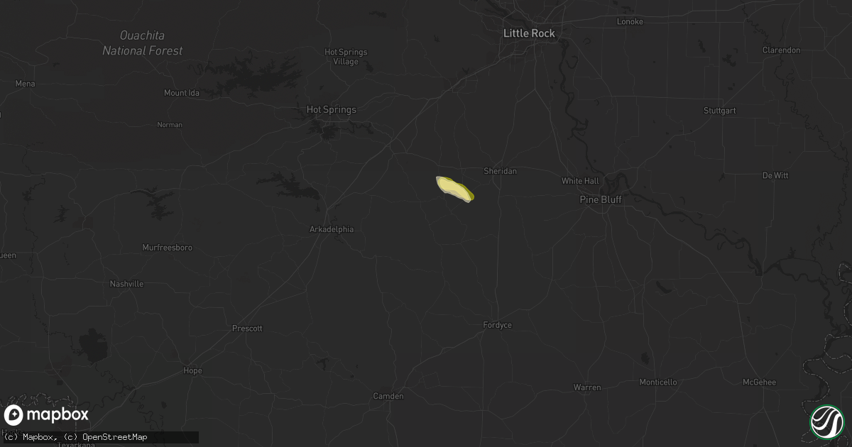 Hail map in Leola, AR on April 8, 2014