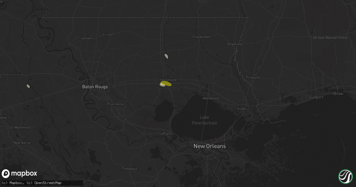 Hail map in Ponchatoula, LA on April 8, 2014