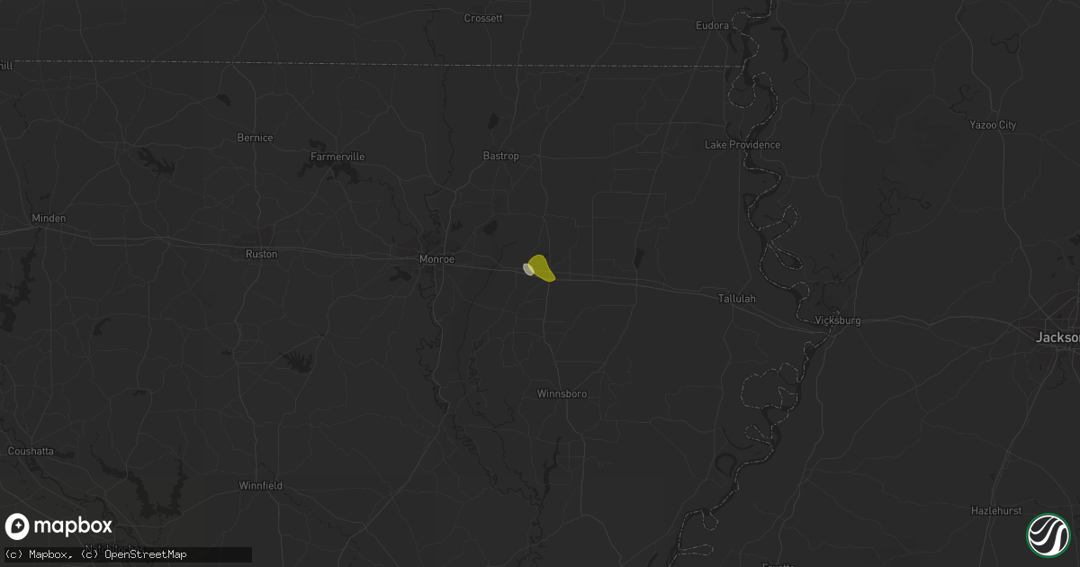 Hail map in Rayville, LA on April 8, 2014