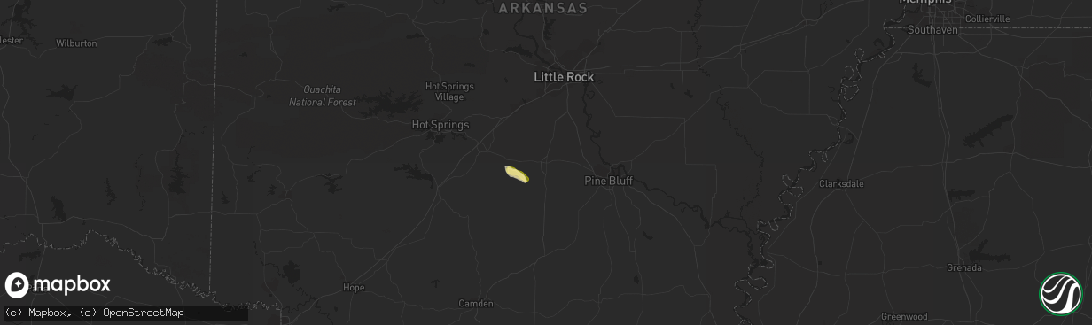 Hail map in Sheridan, AR on April 8, 2014