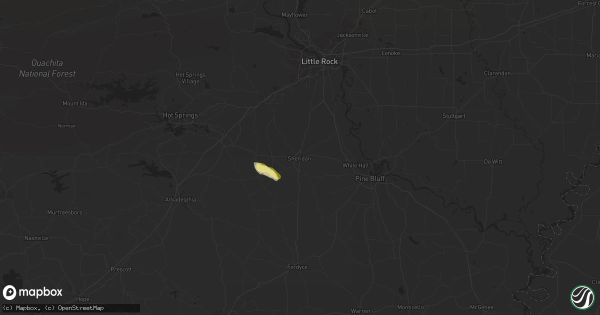 Hail map in Sheridan, AR on April 8, 2014