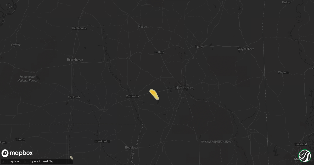 Hail map in Sumrall, MS on April 8, 2014