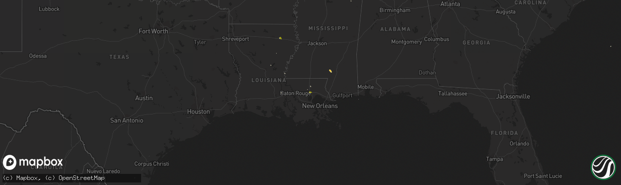 Hail map on April 8, 2014